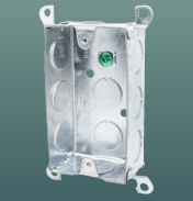 Steel Rectangle Shallow Utility Box With Mounting Ears (1 7/8")